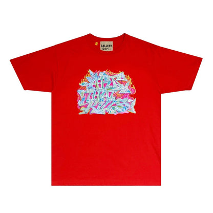 Gallery Dept T Shirt Retro Printed Loose Short-Sleeved Shirt