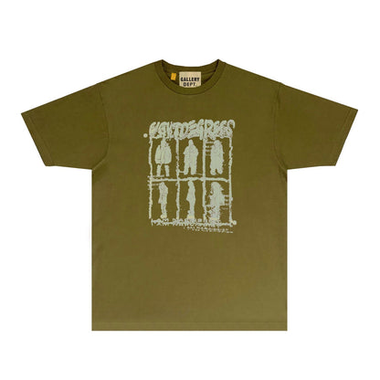 Gallery Dept T Shirt Retro Printed Loose Short-Sleeved Shirt