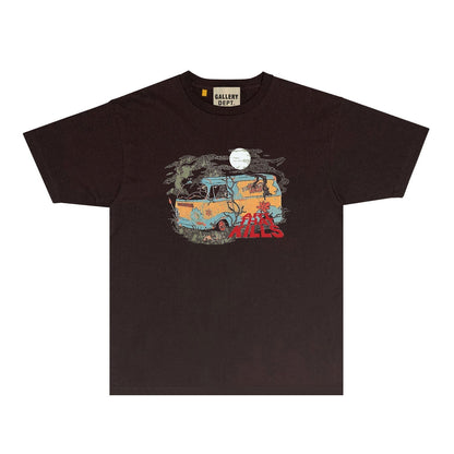 Gallery Dept T Shirt Retro Printed Loose Short-Sleeved Shirt