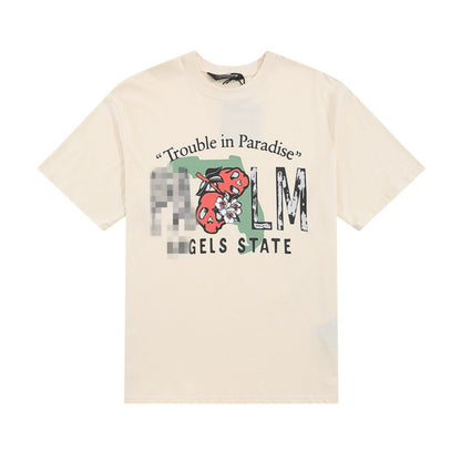 Palm Angels T-shirt Skull Letter Print Short Sleeve T-shirt