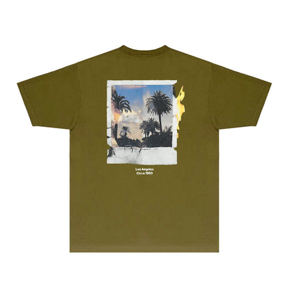 Gallery Dept T Shirt Retro Printed Loose Short-Sleeved Shirt