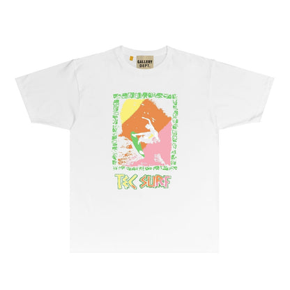 Gallery Dept T Shirt Retro Printed Loose Short-Sleeved Shirt