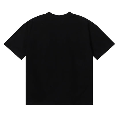 Godspeed T-shirts Skull Rose Printed Cotton Casual Short Sleeve Men and Women