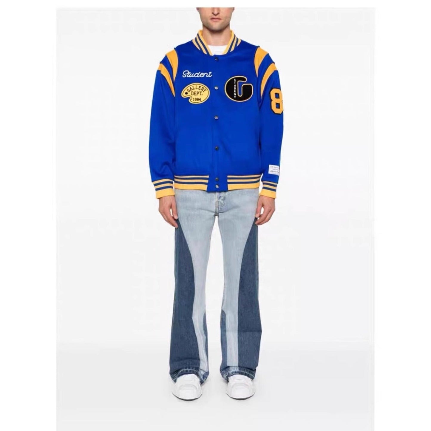Gallery Dept Jeans Splicing Contrast Color Casual Denim Trousers