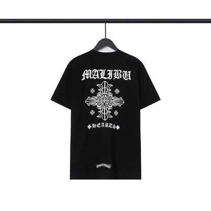 Chrome Heart T Shirts Sanskrit Cross Horseshoe Letter Flower Short Sleeve T-Shirt