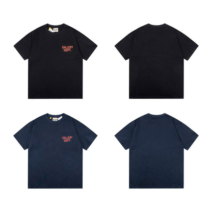 Gallery Dept T-Shirt Ink-splashing Tie-dye Alphabet Short Sleeve T-Shirt