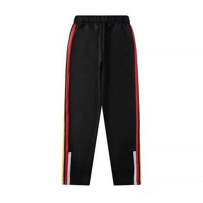 Palm Angle Pants Palm Angels Rainbow Striped Pants Men's and Women's Casual Trousers Loose Ins