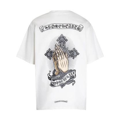 Chrome Heart T Shirts T-Shirt Loose Cross Print