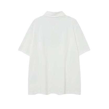 Chrome Heart T Shirts Sanskrit horseshoe print polo shirt short sleeve