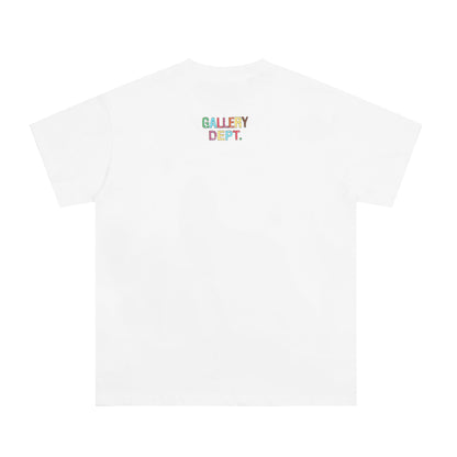 Gallery Dept T Shirts Crayon Hand-Painted Printed Short Sleeve Loose Men and Women