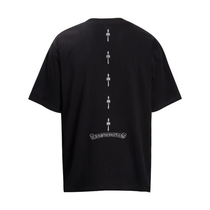 Chrome Heart T Shirts Cross Color Printed Short Sleeve T-Shirt