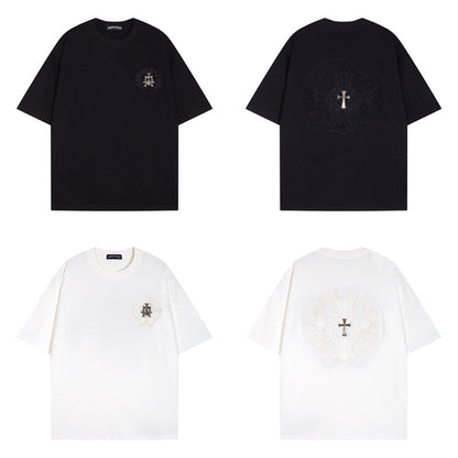 Chrome Heart T Shirts Crowe T-Shirt Summer Short Sleeve Street Hip Hop