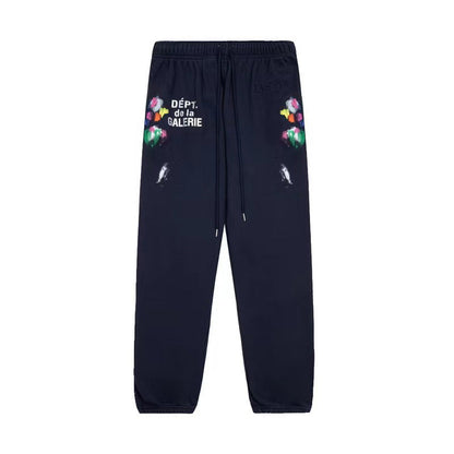 Gallery Dept Sweatpants Hand Painted Ink Splashing Graffiti Splicing Contrast Trousers