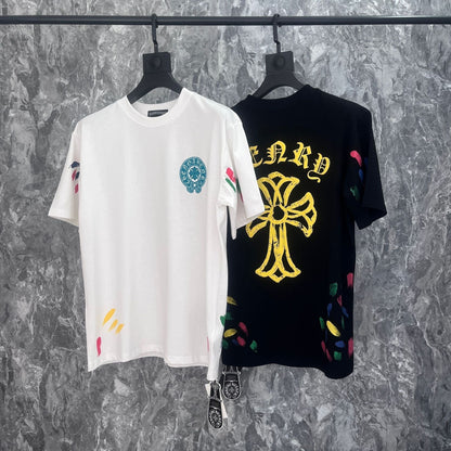 Chrome Heart T Shirts Summer Short Sleeve Street Half Sleeve T-Shirt