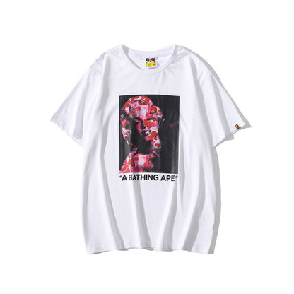 Bathing Ape T-Shirt Teen Casual Camouflage Light and Shadow T-shirt Short Sleeve