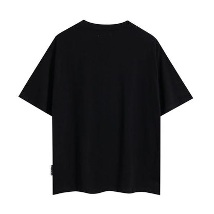 Palm Angels T-shirt Racing Flag Letter Print Short Sleeve T-shirt