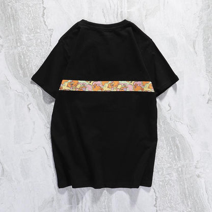 Bathing Ape T-Shirt Summer Casual Straight White Short Sleeve Cotton Round Neck T-shirt