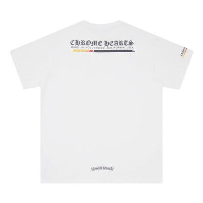 Chrome Heart T Shirts Croix letter print Sanskrit loose casual short sleeves