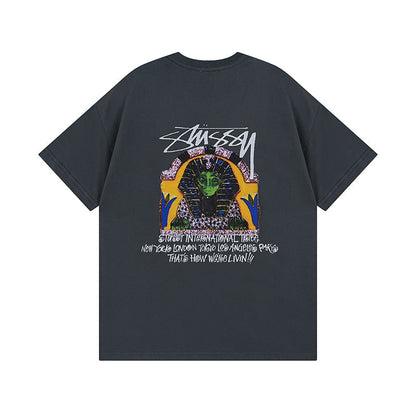 Stussy T-Shirts Casual Loose Couple T-Shirts