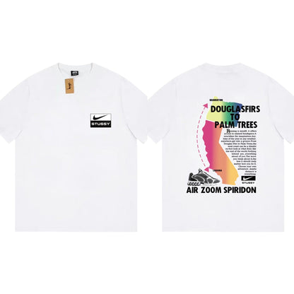 Stussy T-Shirts Loose Casual T-Shirts Same for Men and Women