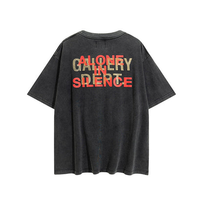 Gallery Dept T-shitrs Printed round Neck Retro Short Sleeve T-shirt Loose Short Sleeve