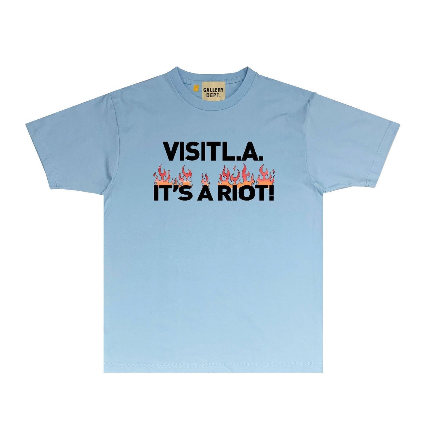 Gallery Dept T Shirt Retro Printed Loose Short-Sleeved Shirt