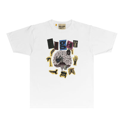 Gallery Dept T Shirt Retro Printed Loose Short-Sleeved Shirt